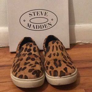 Steve Madden Leopard slip on sneaker size 10